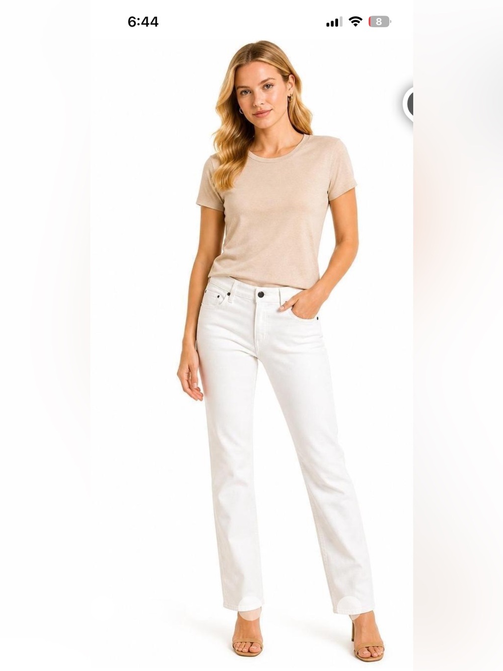Citizens Of Humanity Straight Leg Jeans in White